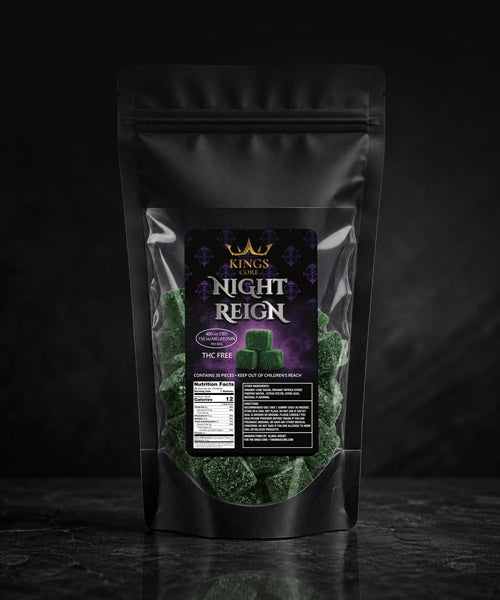 Packaged product labeled 'Night Reign' with a dark background